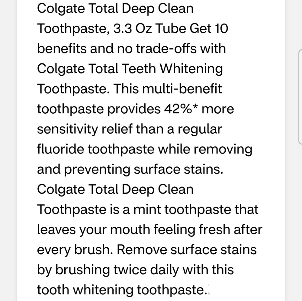 ⭐4/$15 Colgate Total Deep Clean Toothpaste - Picture 10 of 10